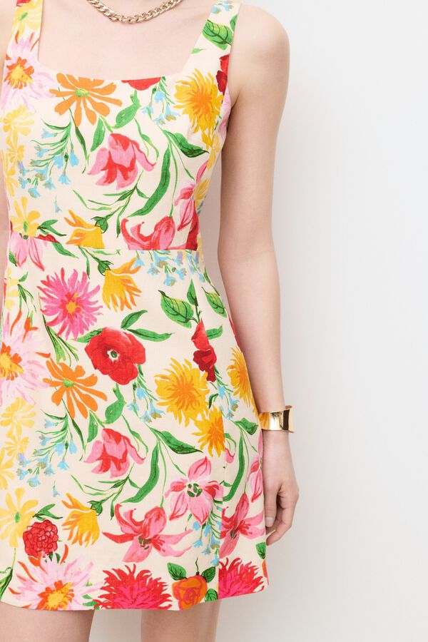 Caroll Vestido curto estampado Multicolorido