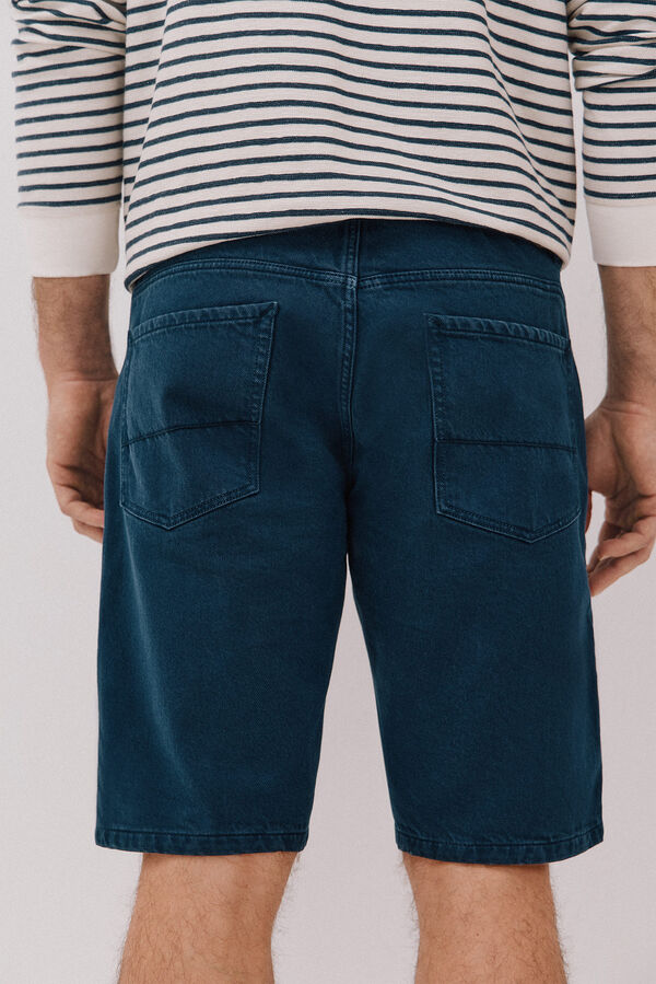 Cortefiel Bermuda denim cor Azul