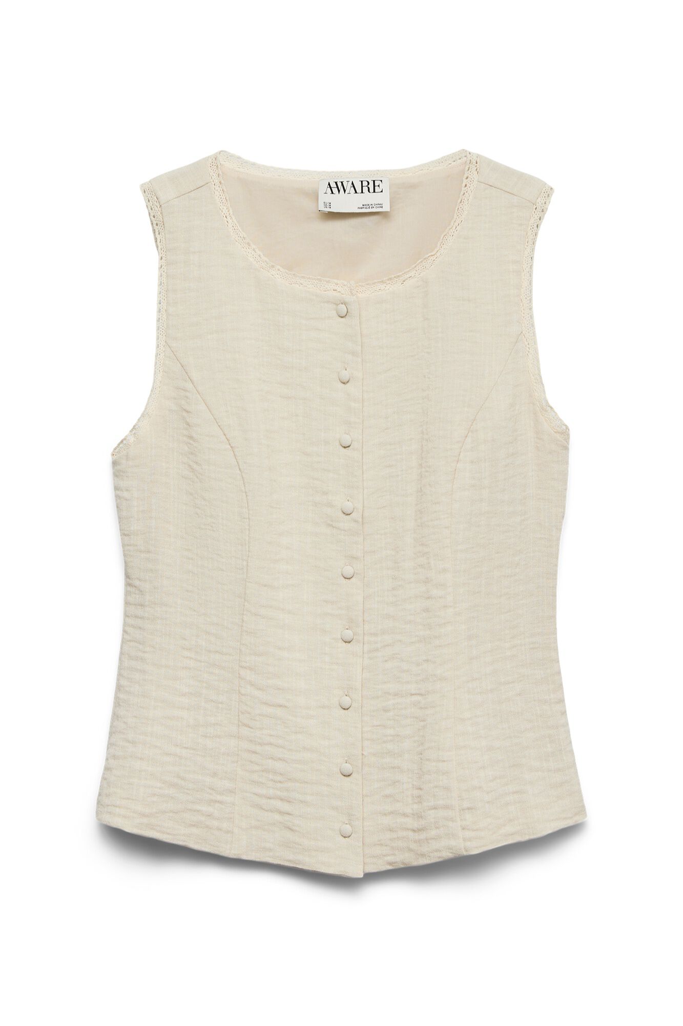 Vero Moda Top manga sisa abotonado