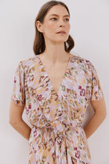 Cortefiel Vestido largo estampado Multicolor