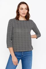 Cortefiel T-shirt b&aacute;sica bot&otilde;es Impress&atilde;o