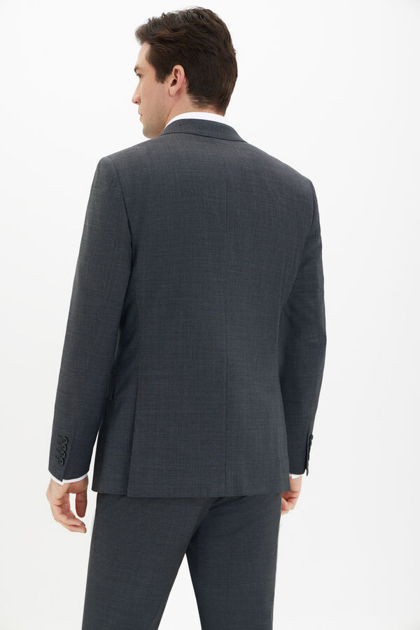 Cortefiel Blazer cinzento slim fit Cinzento