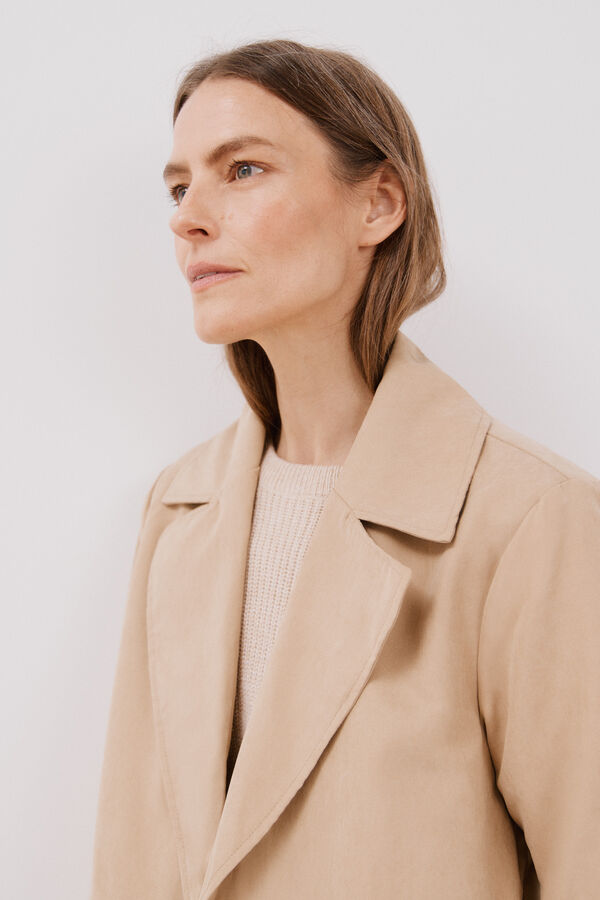 Cortefiel Gabardina fluida repelente &agrave; &aacute;gua Tostado