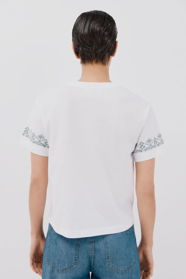 Cortefiel T-shirt estampada Branco