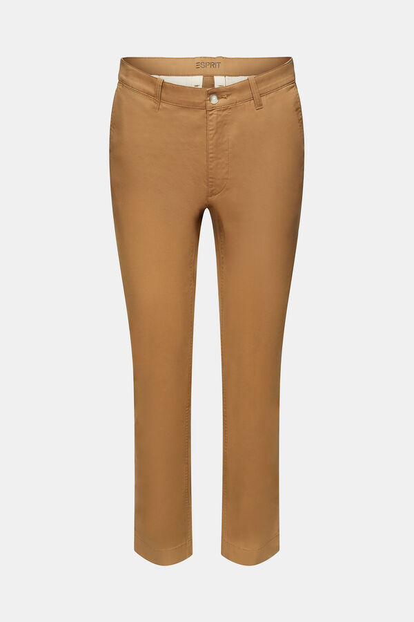 Esprit Pantalón chino básico slim fit Beige