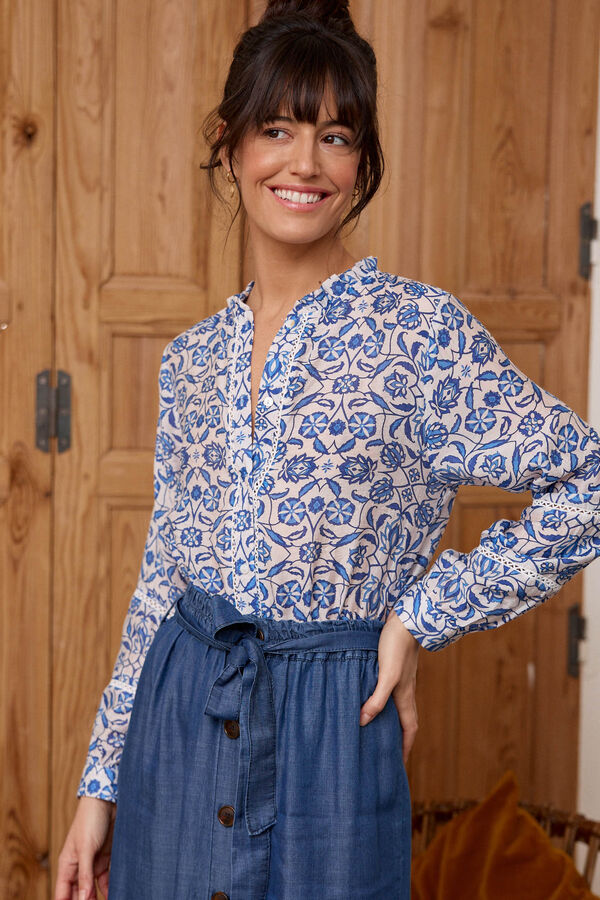 Pol&iacute;n Et Moi Camisa estampada Tessi Azul