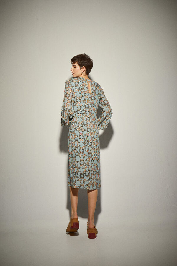 Dolores Promesas Vestido Midi Mariposas Estampado azul
