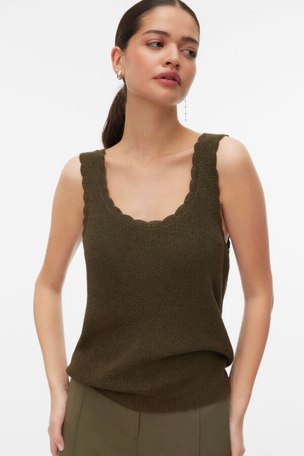 Vero Moda Top de tirantes con l&uacute;rex Verde