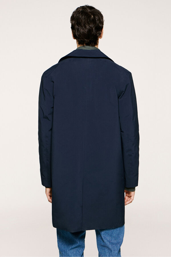 Selected Sobretudo t&eacute;cnica imperme&aacute;vel com colete remov&iacute;vel  Azul