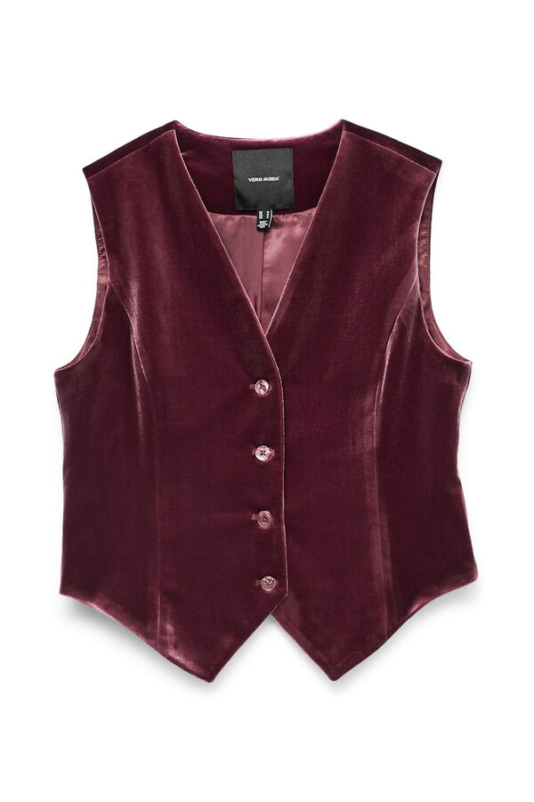 Vero Moda Chaleco de terciopelo Morado