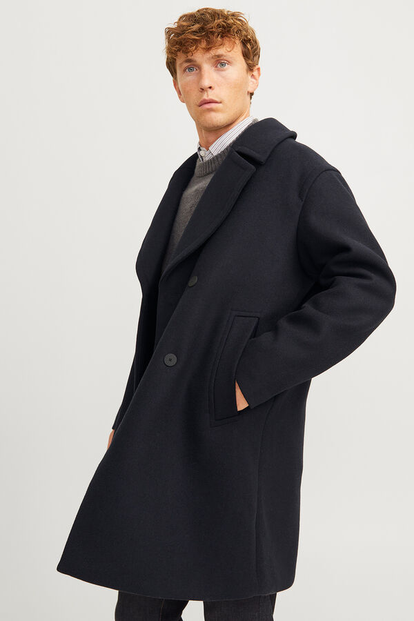 Jack & Jones Abrigo cruzado solapas Azul marino