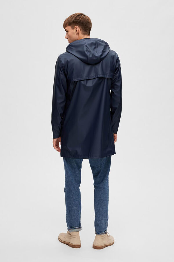 Selected Chubasquero impermeable con capucha Gris oscuro