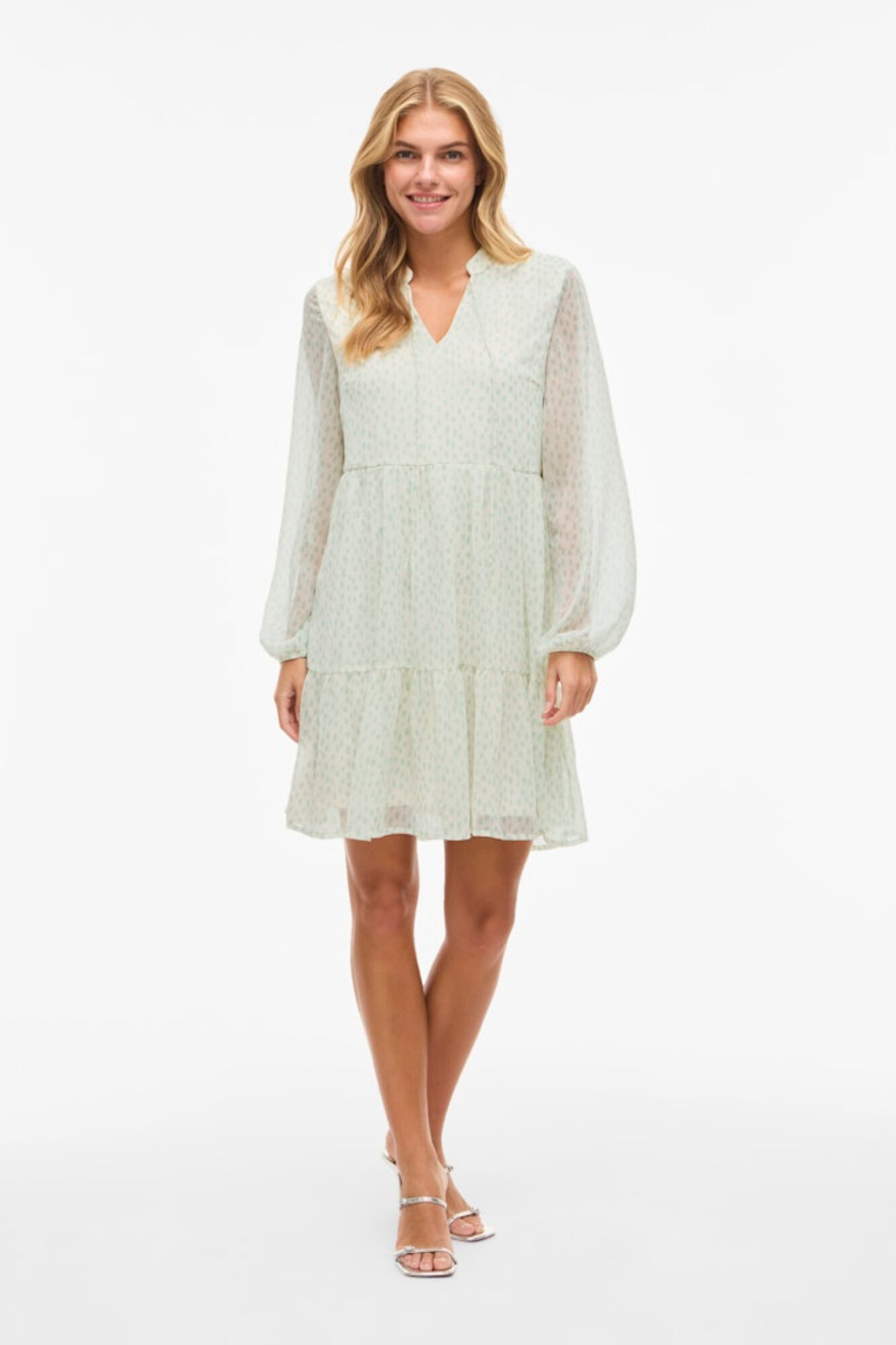 Vila Vestido curto de chiffon