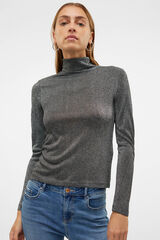 Vero Moda Top cuello vuelto y l&uacute;rex Negro