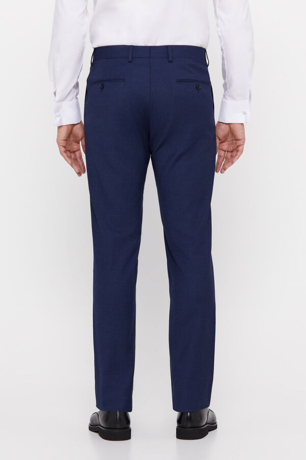 Cortefiel Cal&ccedil;as olho de perdiz em tailored fit Azul