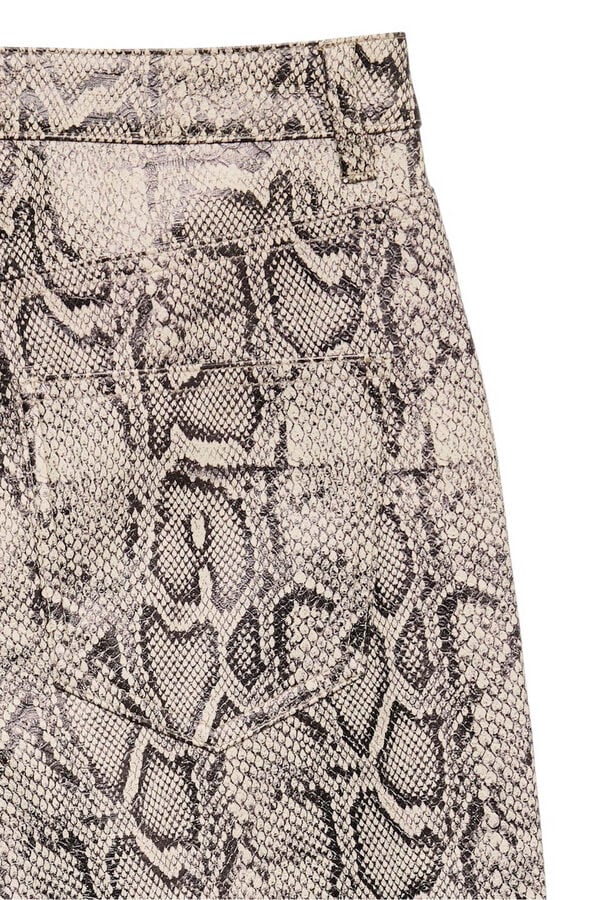 Vero Moda Cal&ccedil;a com efeito pele de cobra Tostado