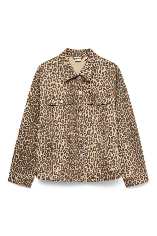 Vero Moda Blus&atilde;o estampado animal Castanho