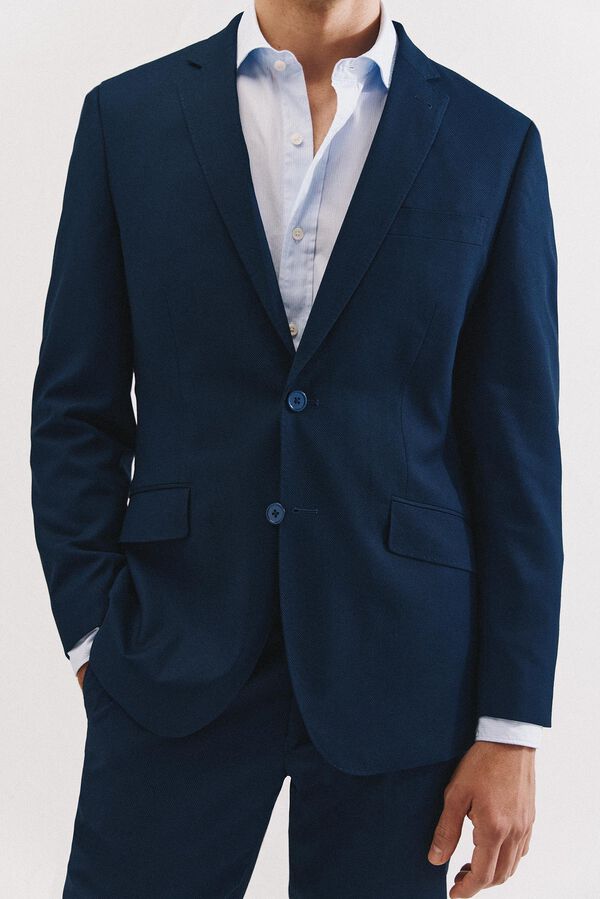 Cortefiel Americana ojo de perdiz azul serie XXI Azul oscuro