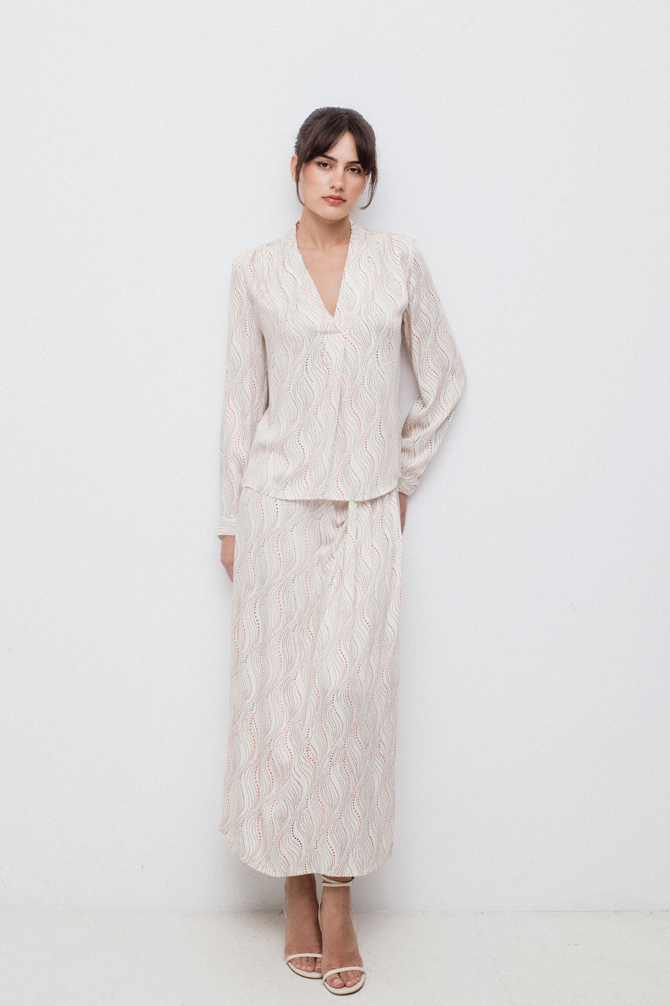 Vila Falda midi estampada