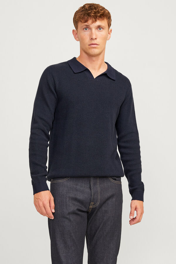 Jack & Jones Jersey con cuello Azul marino