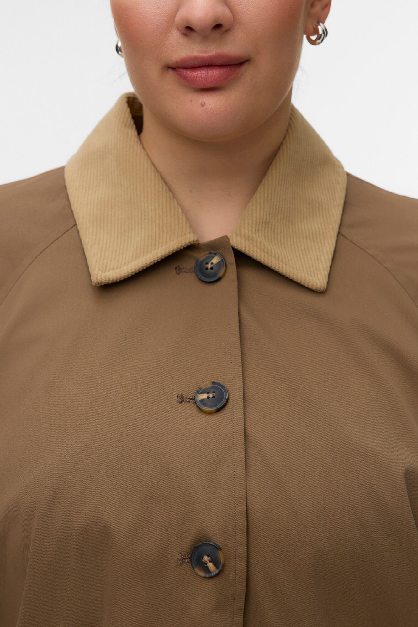 Vero Moda Curve Casaco gola de contraste tamanho grande