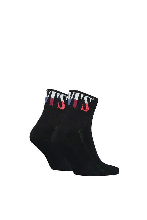 Cortefiel Pack calcetines Levi’s® cortos unisex logo Negro