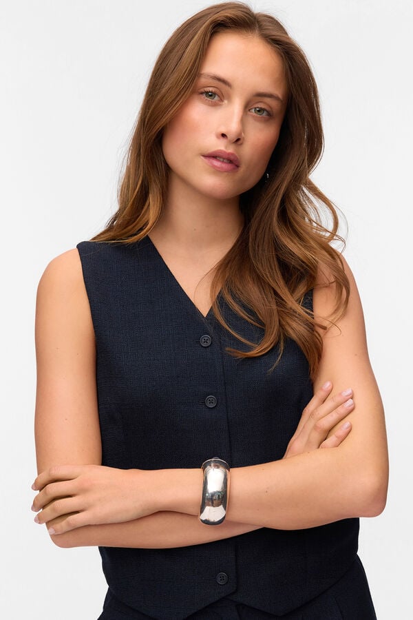 Vero Moda Linho efeito colete Azul