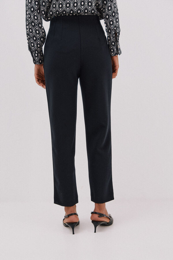 Cortefiel Pantal&oacute;n cremalleras Negro