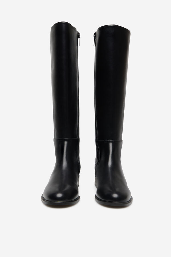 Cortefiel Bota alta el&aacute;stica Negro