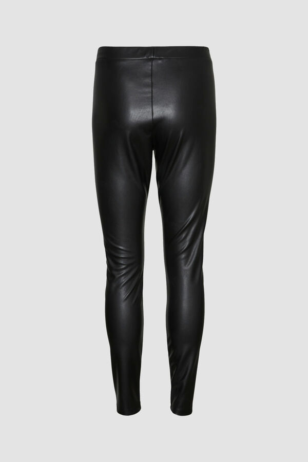 Vero Moda Legging de polipiel Negro