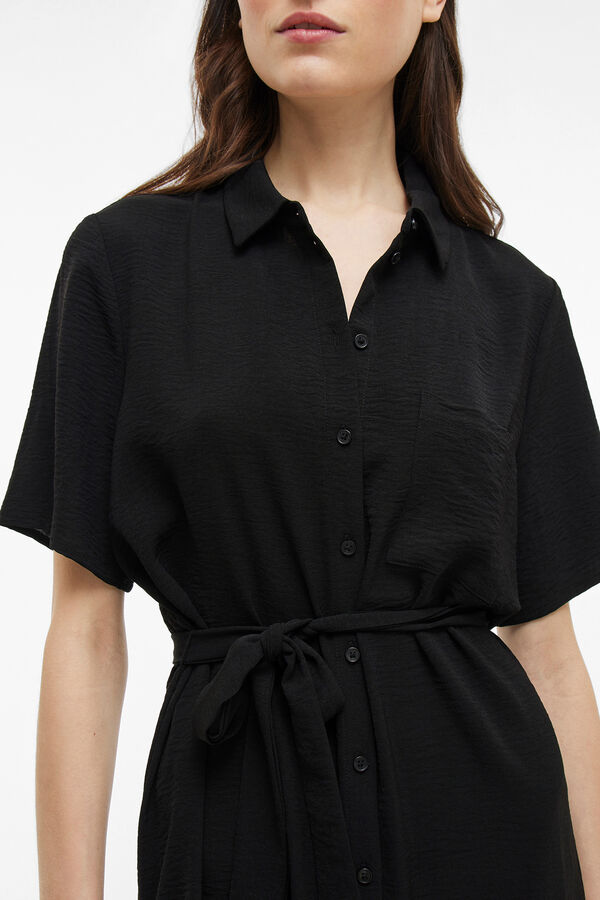 Vila Vestido camisero corto Negro