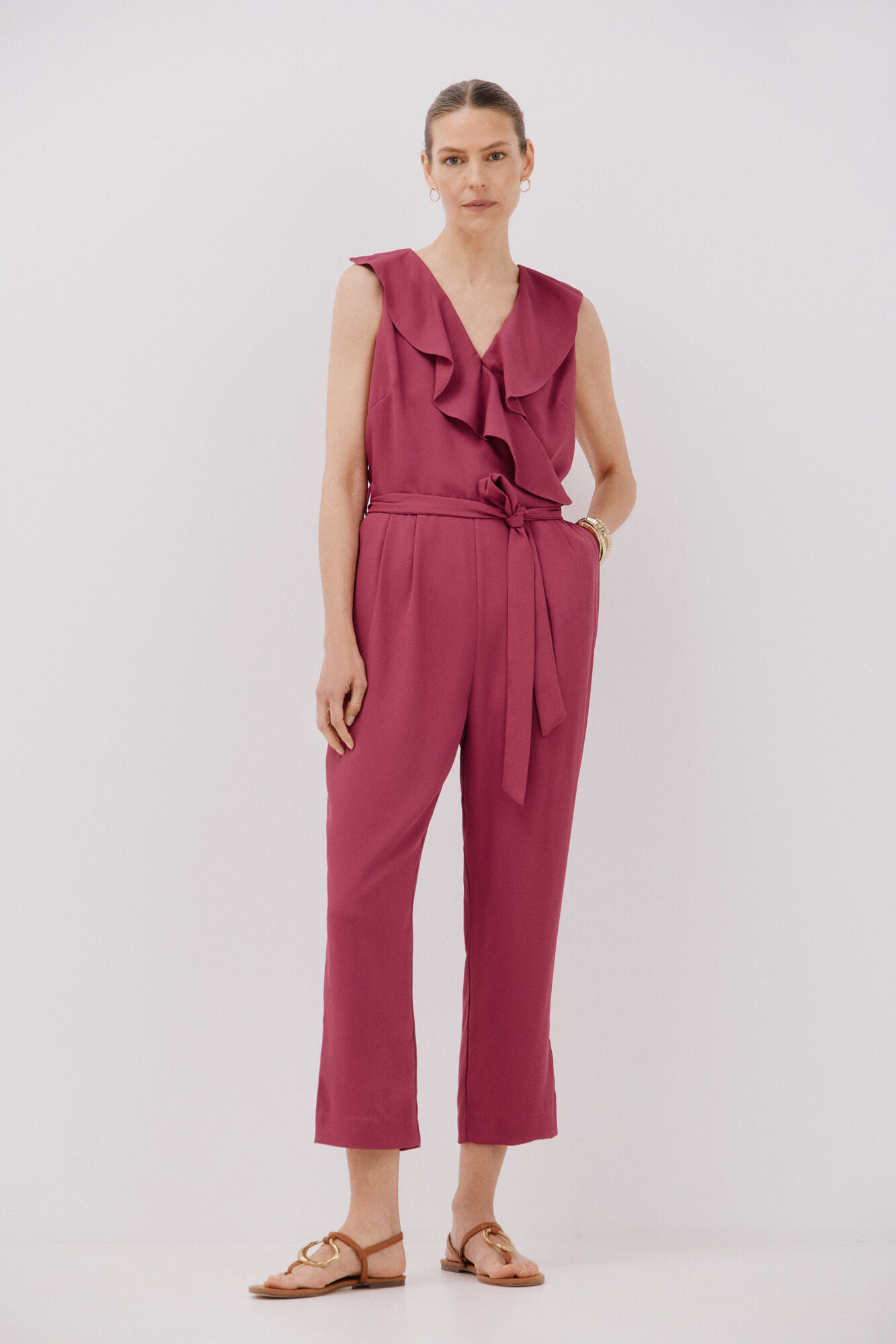 Cortefiel Macac&atilde;o comprido folhos