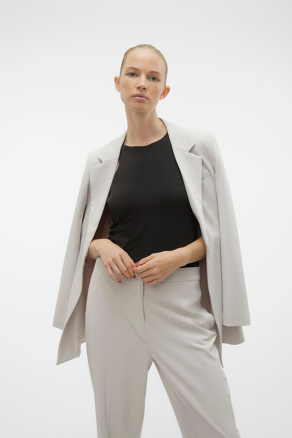 Vero Moda Blazer larga de corte Slim Gris