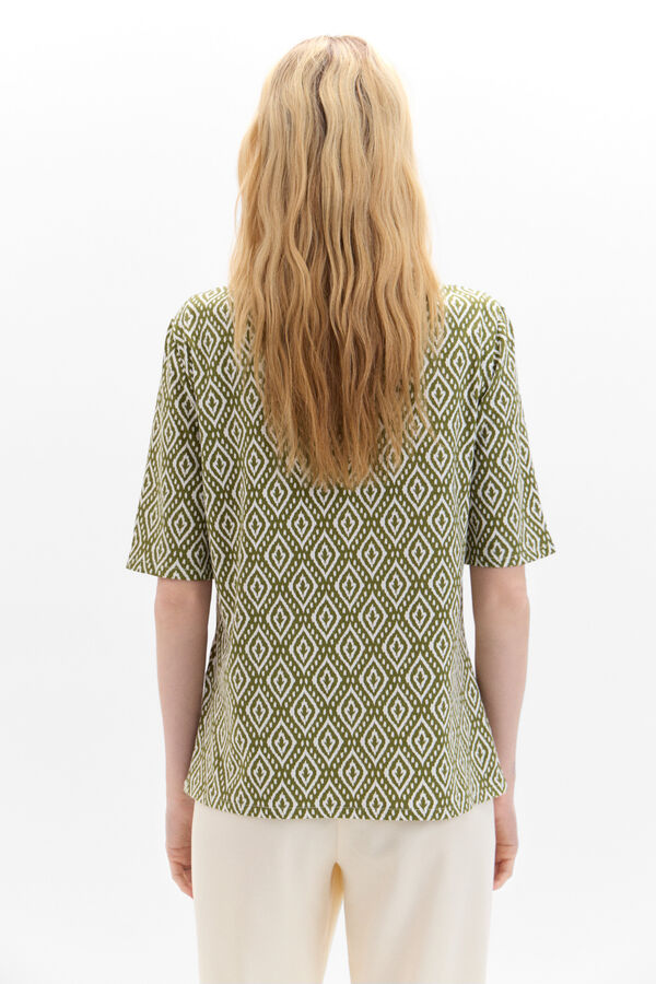 Cortefiel Camisola básica com botões dourados Multicolorido