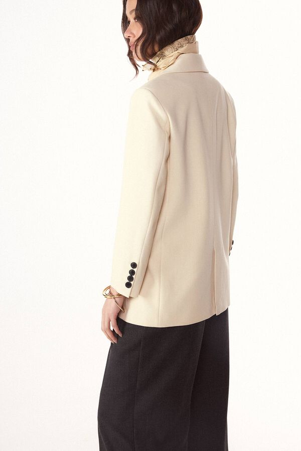 Slowlove Chaqueta americana cruzada Beige