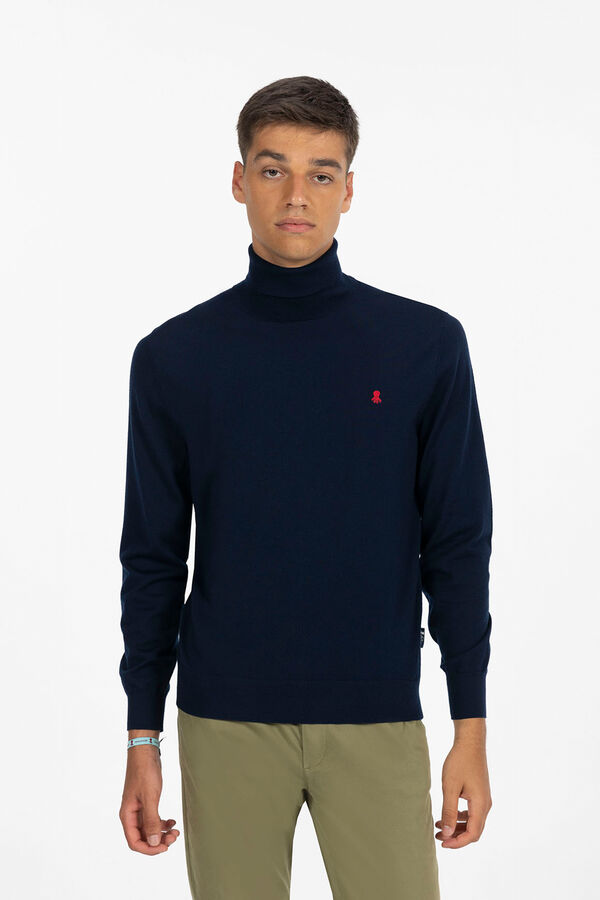 elPulpo Jersey merino cuello cisne Azul marino