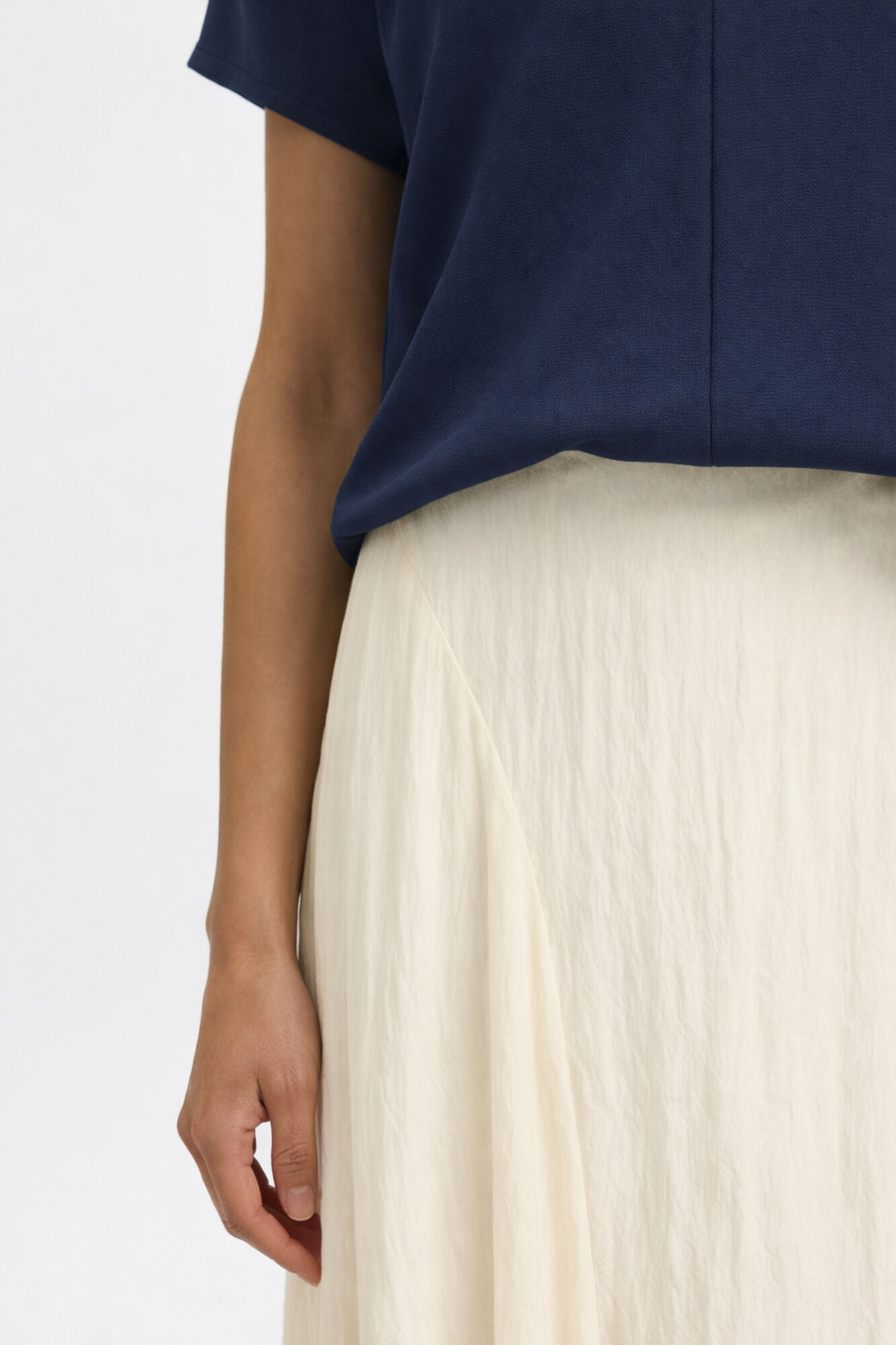 Selected Falda larga tejido estructura