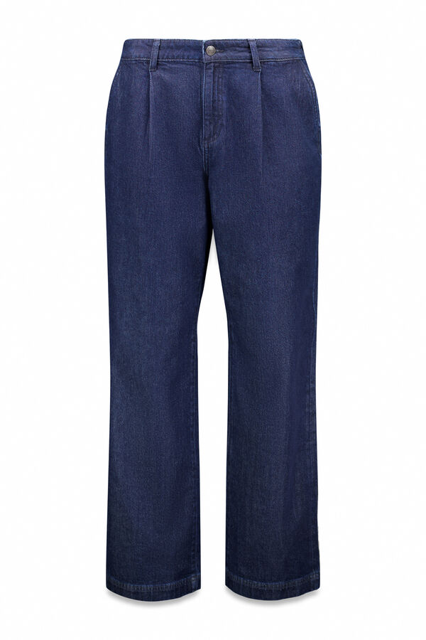 Cortefiel Pantal&oacute;n vaquero pinzas Azul