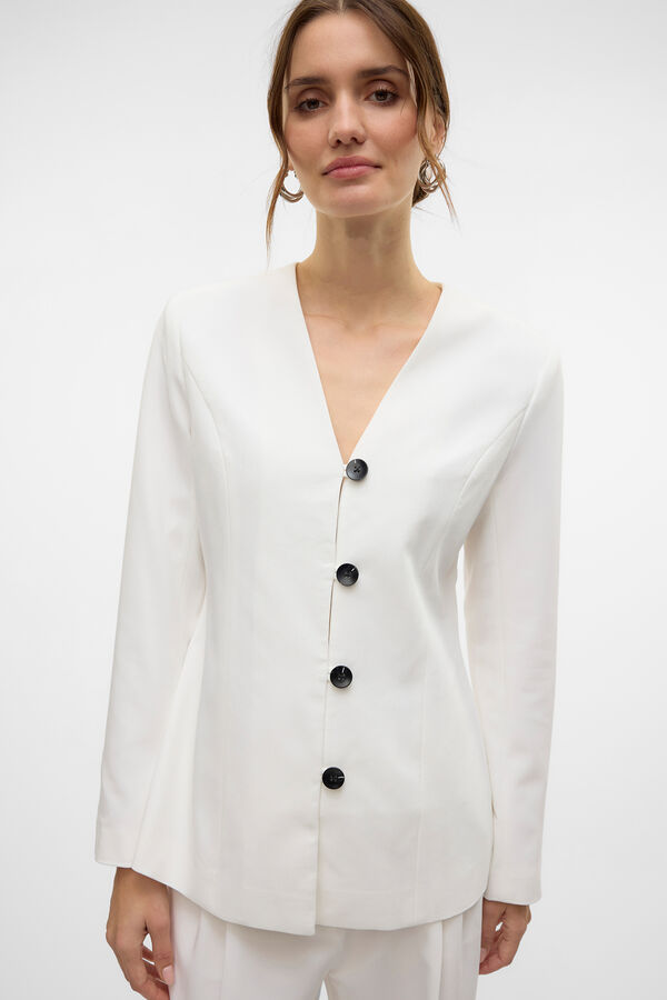 Vero Moda Blazer gola em bico Branco