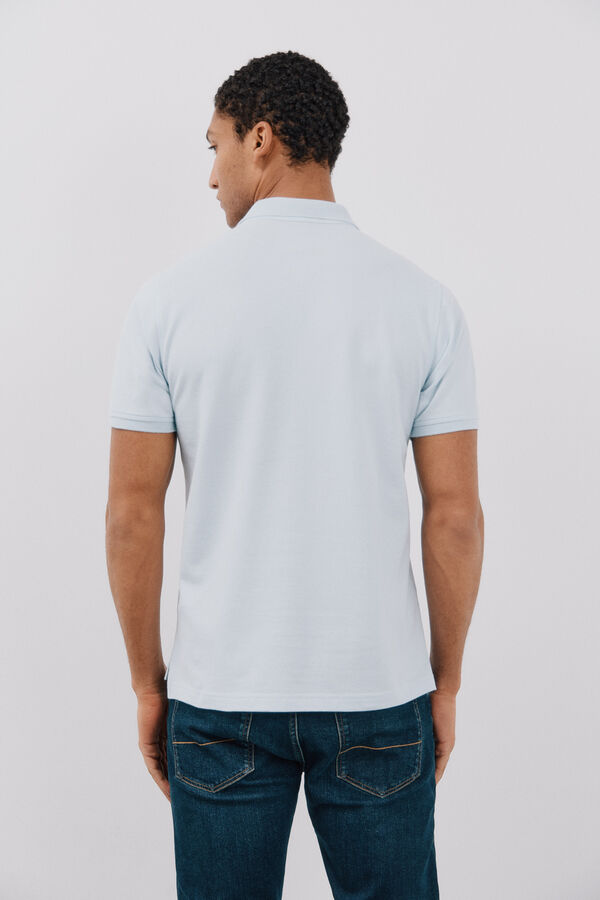 Cortefiel Polo b&aacute;sico piqu&eacute; Azul