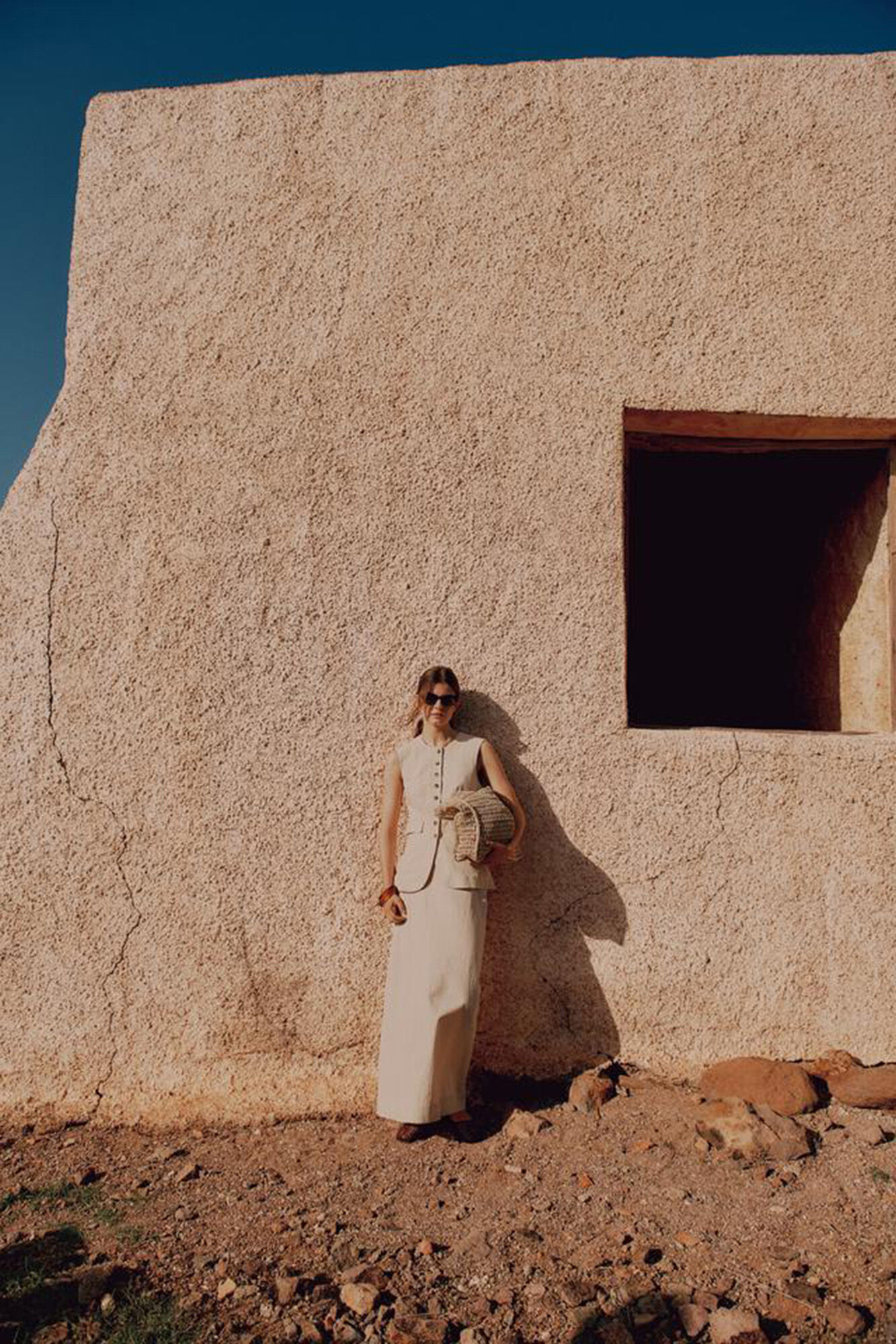 Selected Femme Falda midi confeccionada con lino