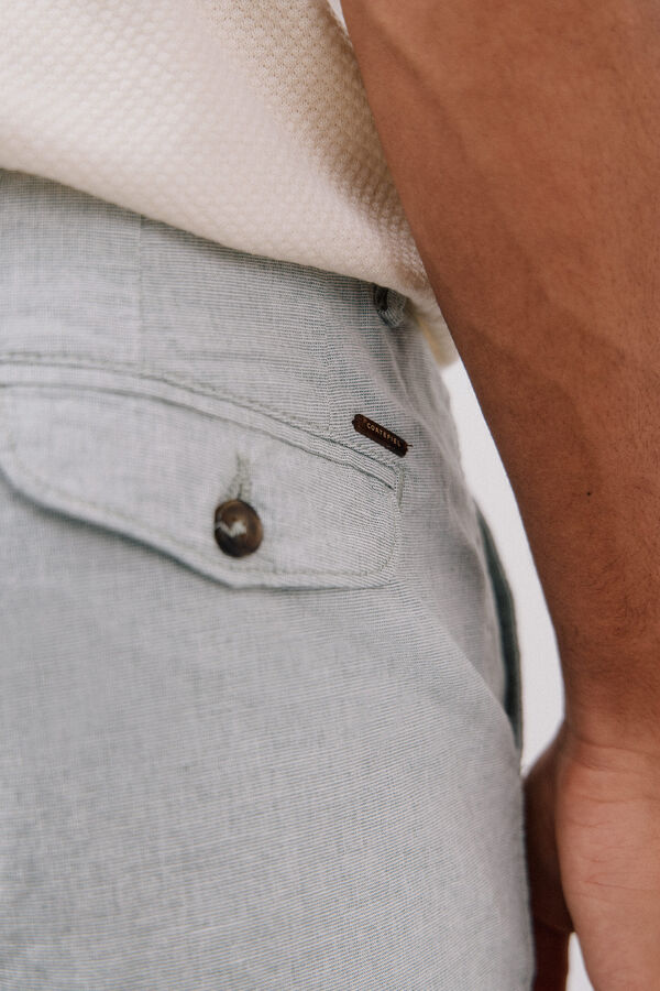 Cortefiel Bermudas Oxford cal&ccedil;as chino Verde