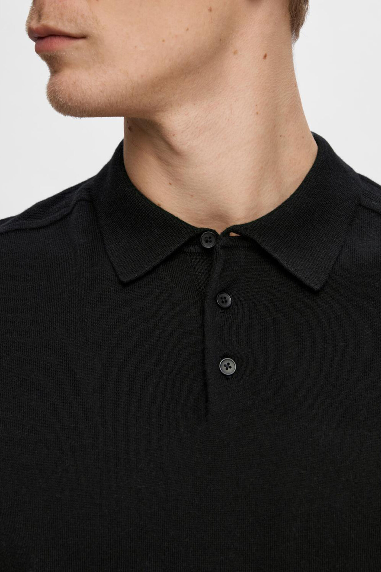 Selected Polo de punto de manga corta.