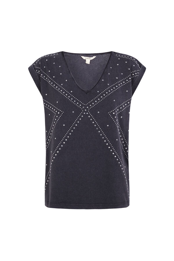 Slowlove Camiseta tachas Cinzento