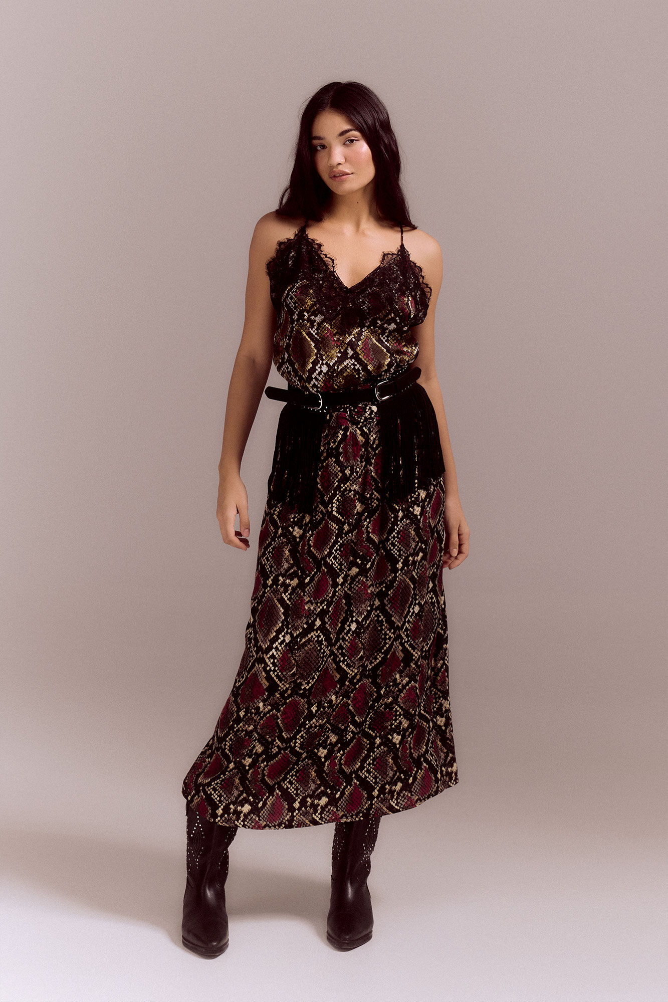 Slowlove Falda larga estampada