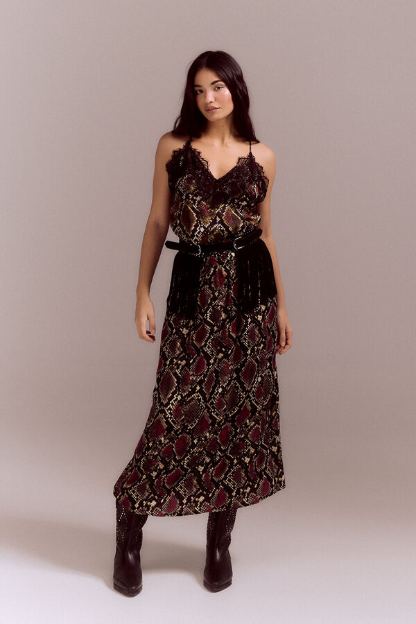 Slowlove Falda larga estampada Multicolor