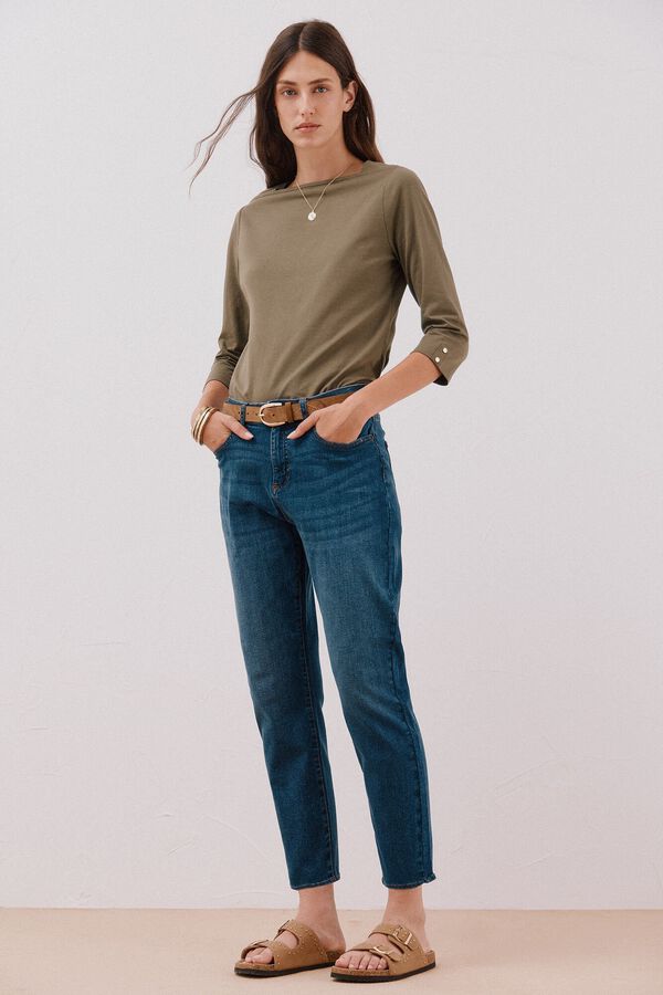 Cortefiel Jeans Mom Azul