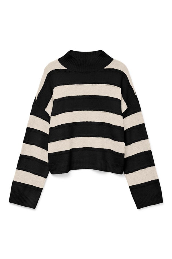 Vero Moda Jersey de punto cuello subido Negro