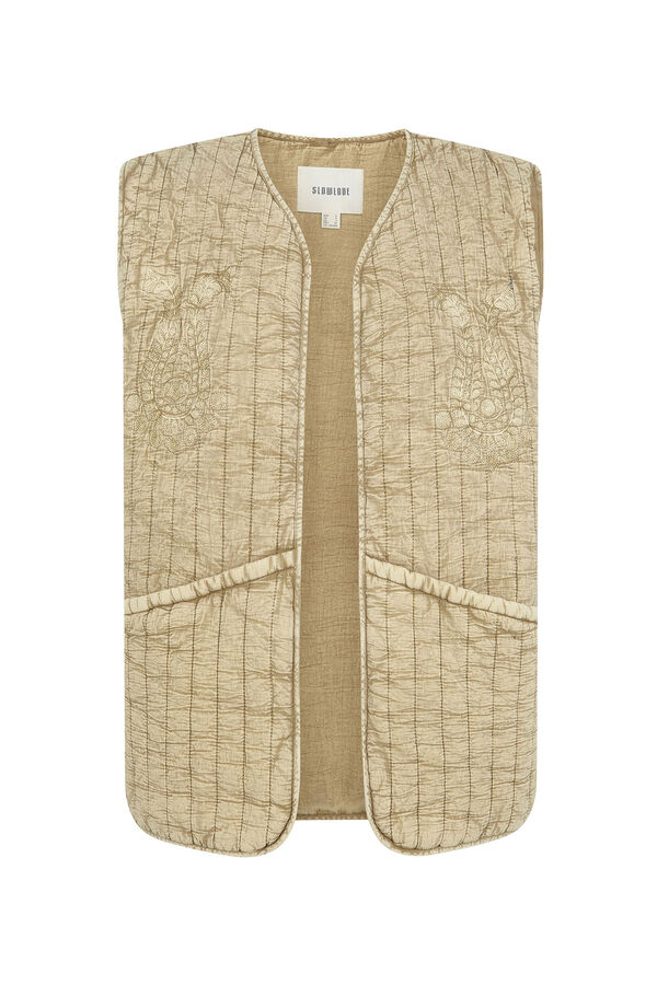 Slowlove Colete acolchoado estampado Tostado