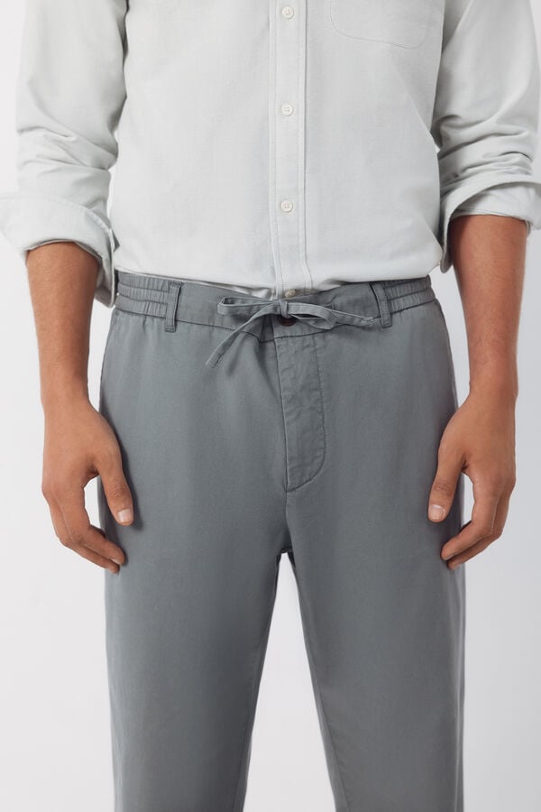Cortefiel Cal&ccedil;as chino tapered leves Verde